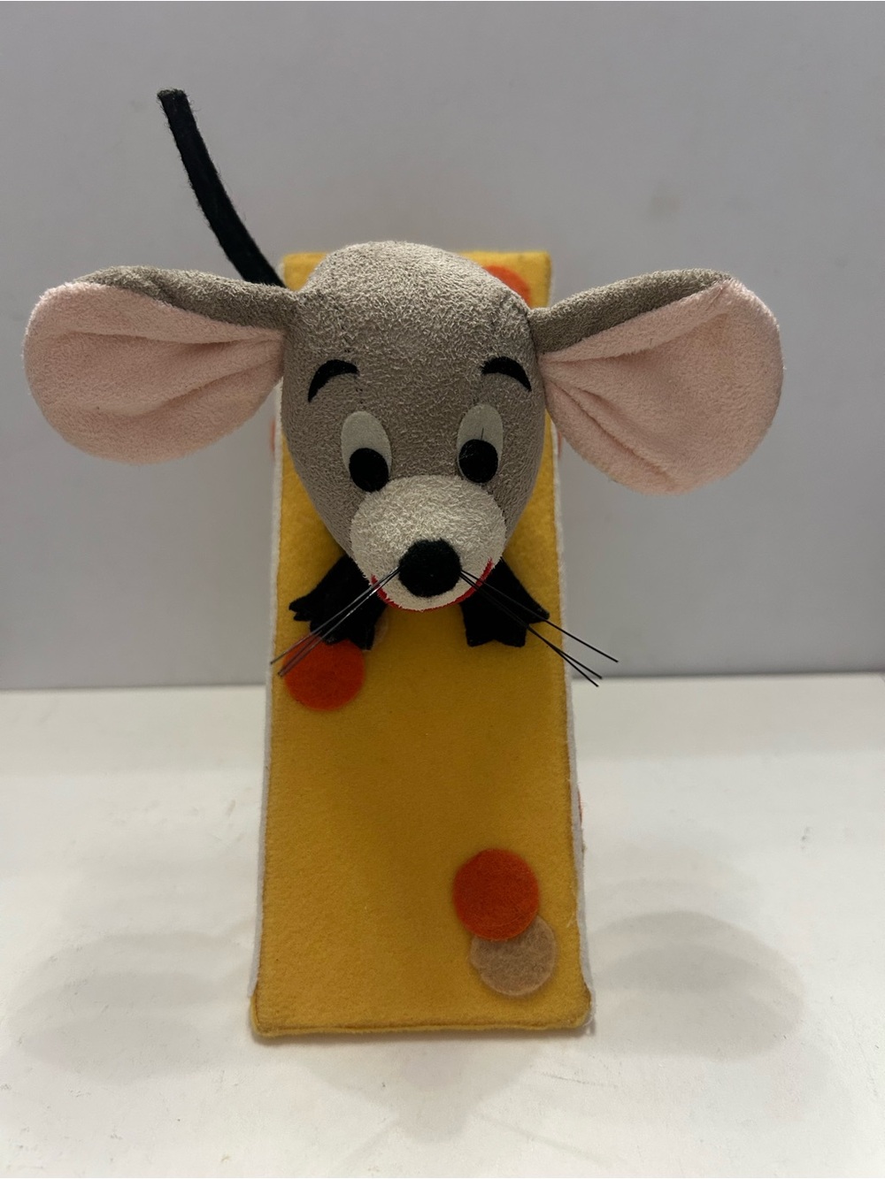 Vintage Plush Mouse In Cheese R. Dakin Dream Pets Figurine